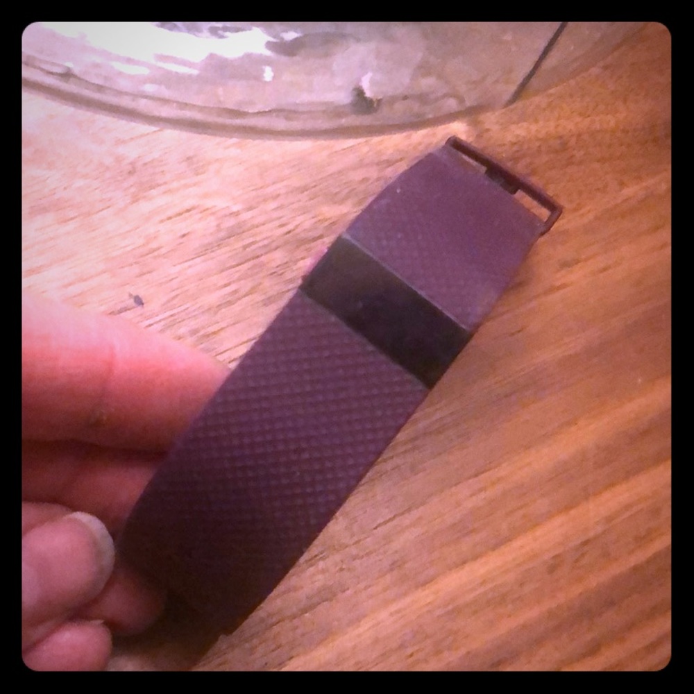 Purple Fitbit.